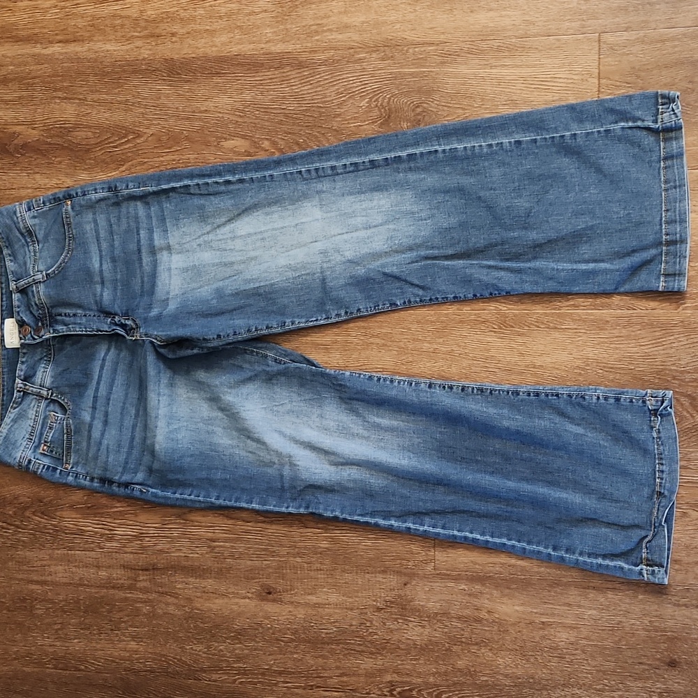 Angels Women's Wide Leg Flare Jeans in Medium Blue Wash